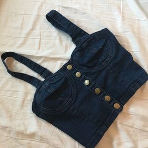 Denim Bralette/Bustier - Forever 21